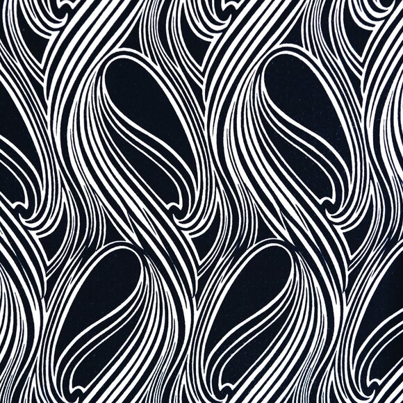 MICHAEL MICHAEL KORS Navy White Swirl Pattern Pull On Dress - Size Large - Picture 3 of 10